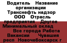 Водитель › Название организации ­ Транснефть надзор, ООО › Отрасль предприятия ­ Другое › Минимальный оклад ­ 25 000 - Все города Работа » Вакансии   . Чувашия респ.,Новочебоксарск г.